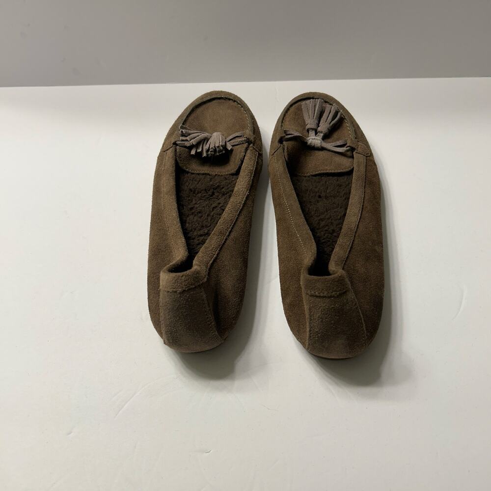 Crocs Dual Comfort Brown Suede and Faux Sherpa Moccasins 9 - Picture 5 of 8